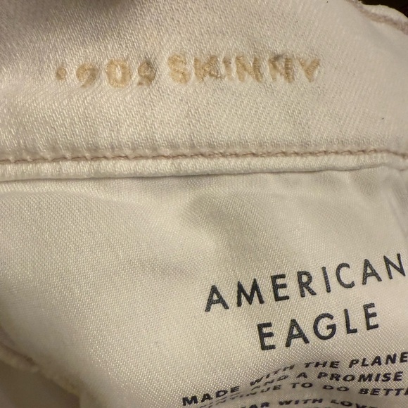 American Eagle Outfitters Cream Ripped Jeans - Picture 7 of 15